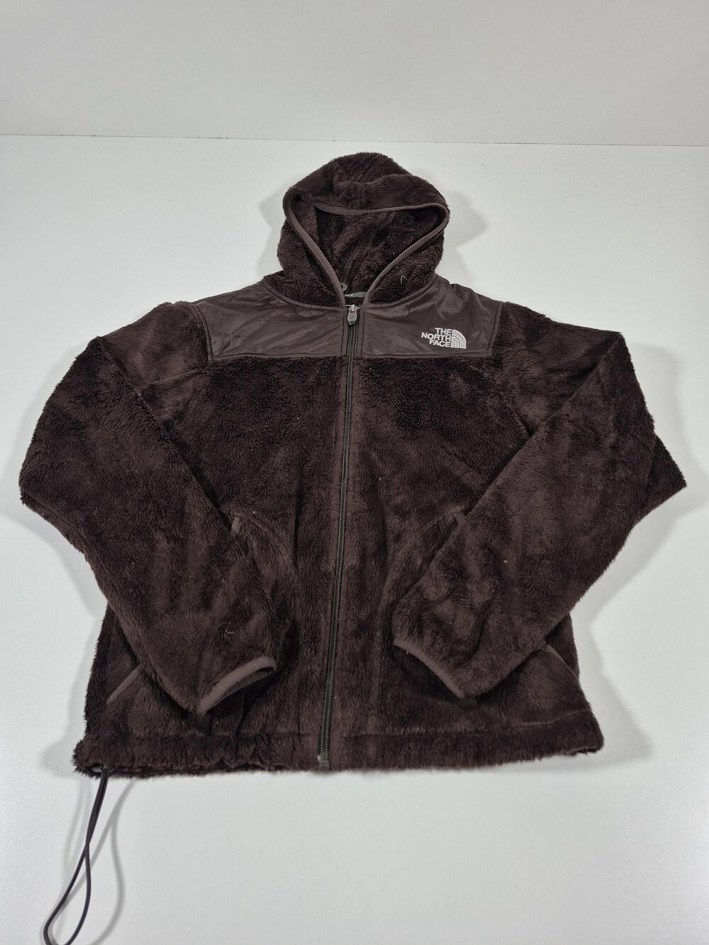 The North Face Jacket Womens Small Brown Fleece Hooded Full Zip Outdoor Warm